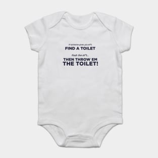 the toilet story Baby Bodysuit